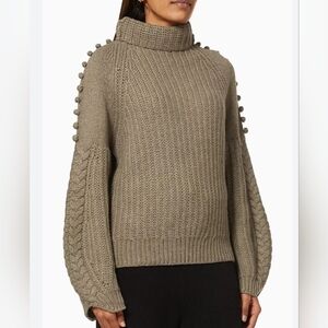 Jolslin Gemma Merino Wool Blend Turtleneck Sweater Rare